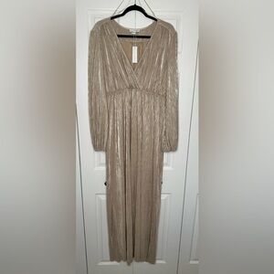 NWT - Baltic Born “Venus Pleated Maxi Dress” - Gold - Size XXL